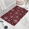 thumbnail image 3 of Red and Black Christmas Snowflake Flannel Non Slip Door Rugs,Washable Door Mats Indoor,Decorative Door Mats,Dirt-Resistant and Absorbent Doormat for Entrance,Bedroom,Kitchen,Bathroom,31.5"x17", 3 of 4