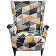 thumbnail image 1 of Housse Extensible pour Fauteuil à Oreilles 2 Pcs Housse de Protection Imprimée pour Fauteuil à Oreilles, 1 of 5