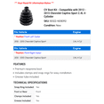 thumbnail image 2 of CV Boot Kit - Compatible with 2012 - 2015 Chevy Captiva Sport 2.4L 4-Cylinder 2013 2014, 2 of 2