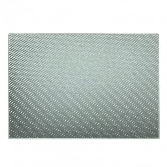 Digital Cutting Board, Pastel Greyscale Halftone Dots Design, Decorative Tempered Glass Cutting and Serving Board, Small Size, Grery and Pale Grey, by Ambesonne