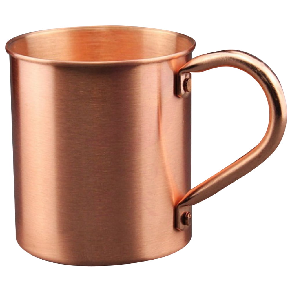 Mug with Brass Handle Handcrafted Authentic Beer Mug Moscow Mule Solid Copper 15 Oz Original Cocktail Drinking Beverage Cup CIRCLE GLASS 2713 