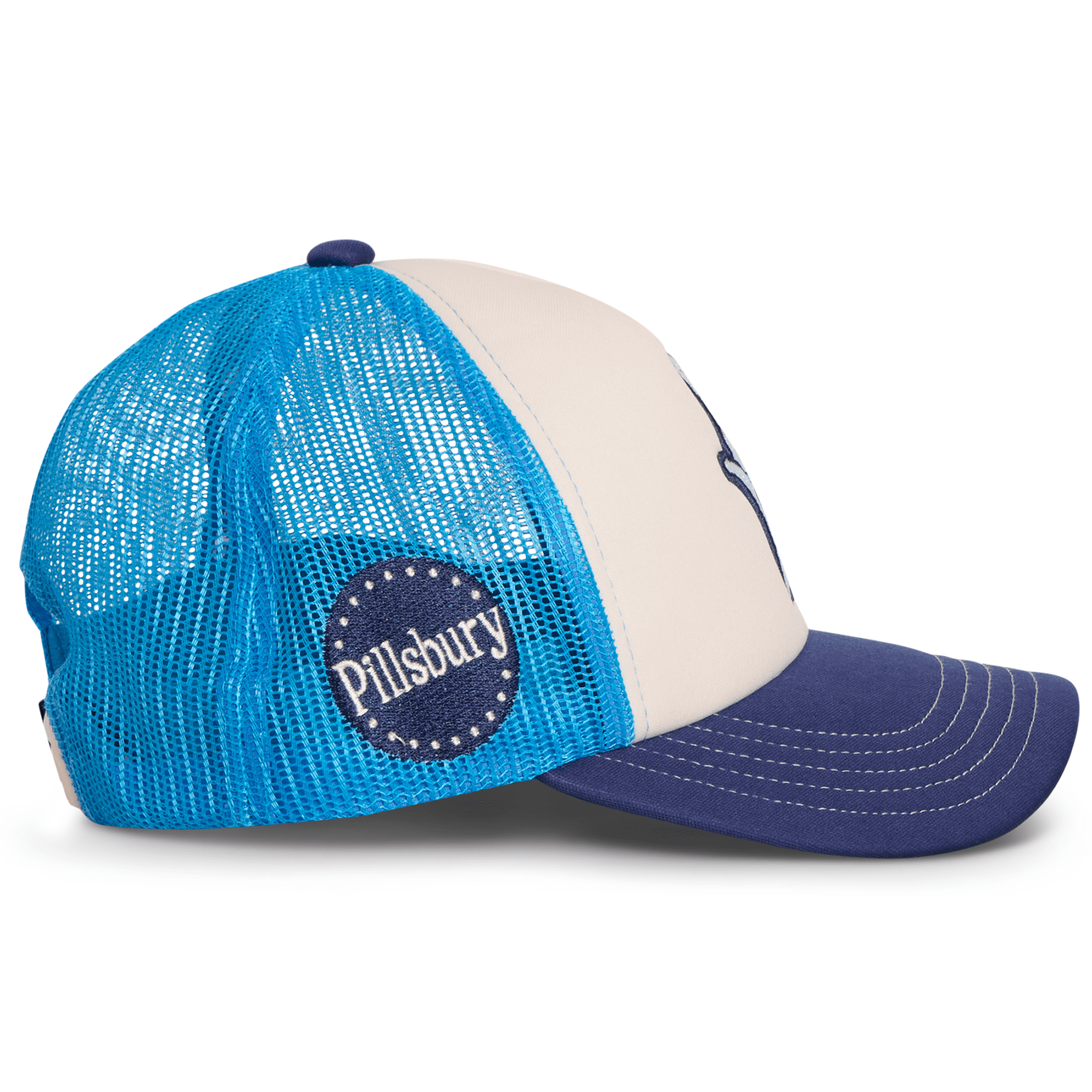 ODD SOX – Pillsbury Trucker Hat – Classic Mesh Snapback Cap – Officially Licensed Doughboy Logo –