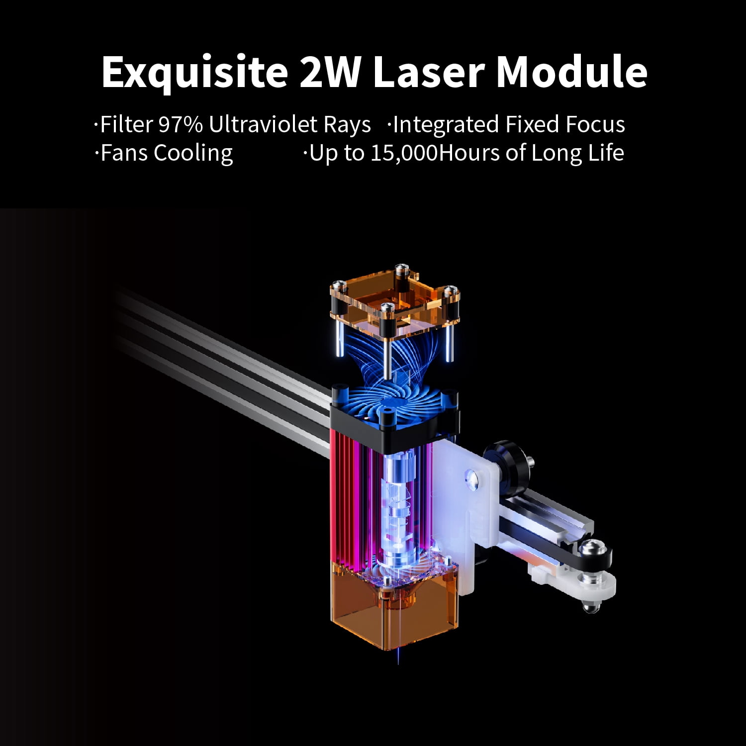 Aufero 1 LU2-2A 1.6W Diode Laser Engraver for Wood and Leather, Beginner-Friendly Craft Engraving Machine