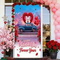 thumbnail image 4 of TIELUTT Rideau de Porte de la Saint-Valentin Mignon avec Cœur Rose & Design de Lapin pour Porte d'Entrée, Bannière de Drapeau Intérieur pour Mur Extérieur, Drapeaux pour Chambre de Filles, Guirlande pour Bébé Fille, Couplets Chinois en Papier, 4 of 4