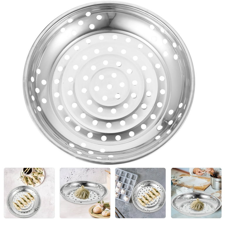 Stainless Steel Steamer Tray Food Steamer Tray Pot Steamer Insert Plate for  Kitchen Food Steaming Tray