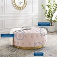 thumbnail image 7 of Modway Ensconce Tufted Performance Velvet Fabric Round Ottoman in Pink, 7 of 7