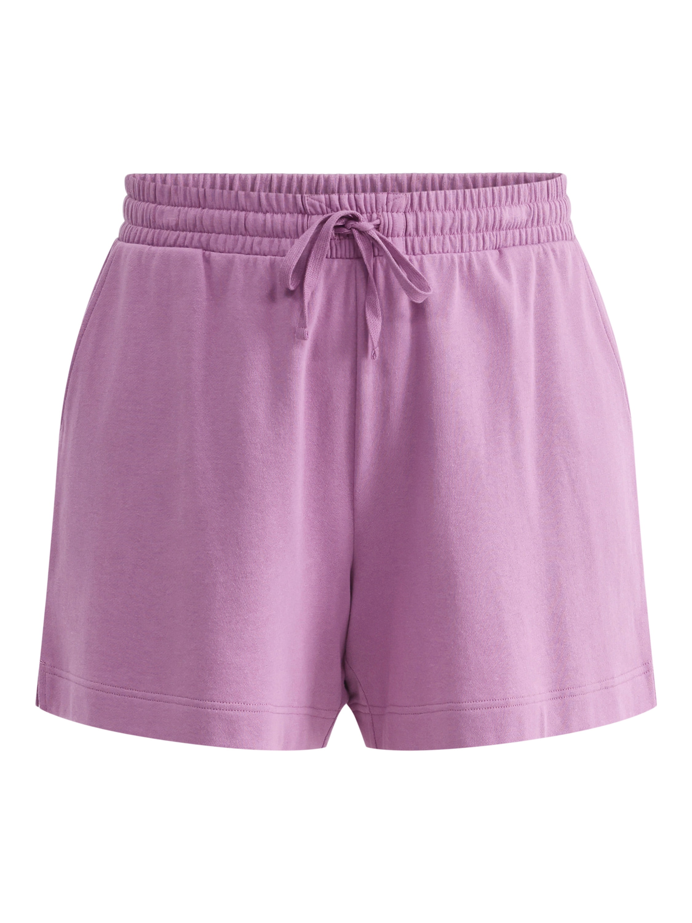 Terra & Sky Women’s Plus Size Pull On French Terry Cloth Shorts with Pockets, 5” Inseam, Sizes 0X-5X