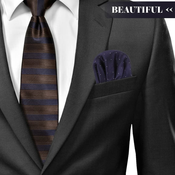 LEXSOMEO Men Pocket Square Pre-folded Suit Handkerchief Round Suit Handkerchief Decorative Pocket Square