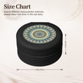 thumbnail image 2 of Yiaed Round Mandala1 Print Travel Jewelry Case Bridesmaid Gift Boxes Jewelry Travel Organizer Small Round Jewelry Box Mini Storage-Black, 2 of 7