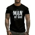 thumbnail image 4 of [Casual T-Shirt] Polyester Casual Man of God Printed T-Shirt | Crew Neck, Regular Fit, Short-Sleeve, Slight Stretch, 4 of 4