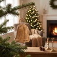 thumbnail image 4 of Cadancy Christmas Ornaments Woven Rattan Bell Hanging Decoration for Tree Fireplace Mantle Wreath Holiday Party Seasonal Rustic Home Indoor Vintage Farmhouse Decor, 4 of 9