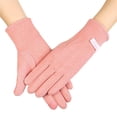 thumbnail image 2 of Ljudmp Breathable Winter Gloves for Women Non-slip Grip Thermal Warm Touch Screen Cycling Outdoor Activity Full Finger Gloves Pink, 2 of 3
