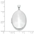 thumbnail image 3 of Sterling Silver Rhodium-Plated Polished 26mm Oval Locket (33.5 X 19.6) Made In China qls99, 3 of 3