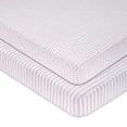 thumbnail image 3 of Waterproof Crib Sheet | Toddler Sheet no Need for Crib Mattress Pad Cover or Protector I Mauve Pink Splash and Stripes by Ely's & Co., 3 of 5