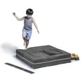 thumbnail image 3 of Jaxx Zipline Modular Kids Loveseat & Ottomans / Fold Out Lounger, Charcoal, 3 of 5