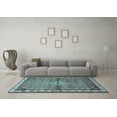 thumbnail image 3 of Ahgly Company Indoor Rectangle Persian Light Blue Traditional Area Rugs, 7' x 9', 3 of 4
