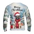 thumbnail image 2 of Merry Christmas Pug Enjoys Woofmas Winter Xmas Holiday All Over Print 3D Sweatshirt Unisex Merch Dog Lover Gifts - 02022, 2 of 6