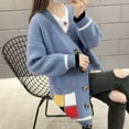 thumbnail image 5 of YAMXUN Tops LOVE DOCK Woman Fashion Aesthetic Luxury Designer Korean Vintage Winter 2022 Trend Sweaters Cardigan for Women New, 5 of 6