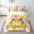 thumbnail image 2 of YST 7Pcs Cartoon Frog Comforter Set Green Frog Bed in a Bag, King Size, 2 of 5