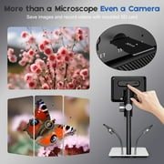 BEBANG 7 Coin Microscope for Adults Kids, LCD Digital Microscope with 10 LED Lights, PC View