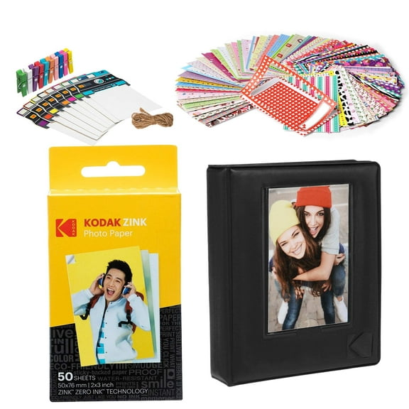Kodak Zink Photo Paper 2x3" (50 pack) Kit with Frames, Album and Stickers