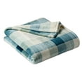 thumbnail image 4 of Better Homes & Gardens Printed Velvet Plush Super Soft Throw Blanket, Oversized, Reggie Teal Plaid, 4 of 9