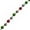 Acrylic / Red & Green Gold Silver, variant on John Bead DIY Designer Bead Strand - Round Wood, Red and Green