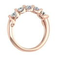 thumbnail image 2 of 1 Carat (ctw) Channel Set 5-Stone Diamond Wedding Band Ring in 14K Rose Gold (Ring Size 4.75), 2 of 4
