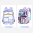 thumbnail image 5 of HJYCHN Girls Clear Backpack Large Capacity Water-Resistant for Elementary Middle School Students 8-15 Years School Backpack for Girls Purple One Size, 5 of 9