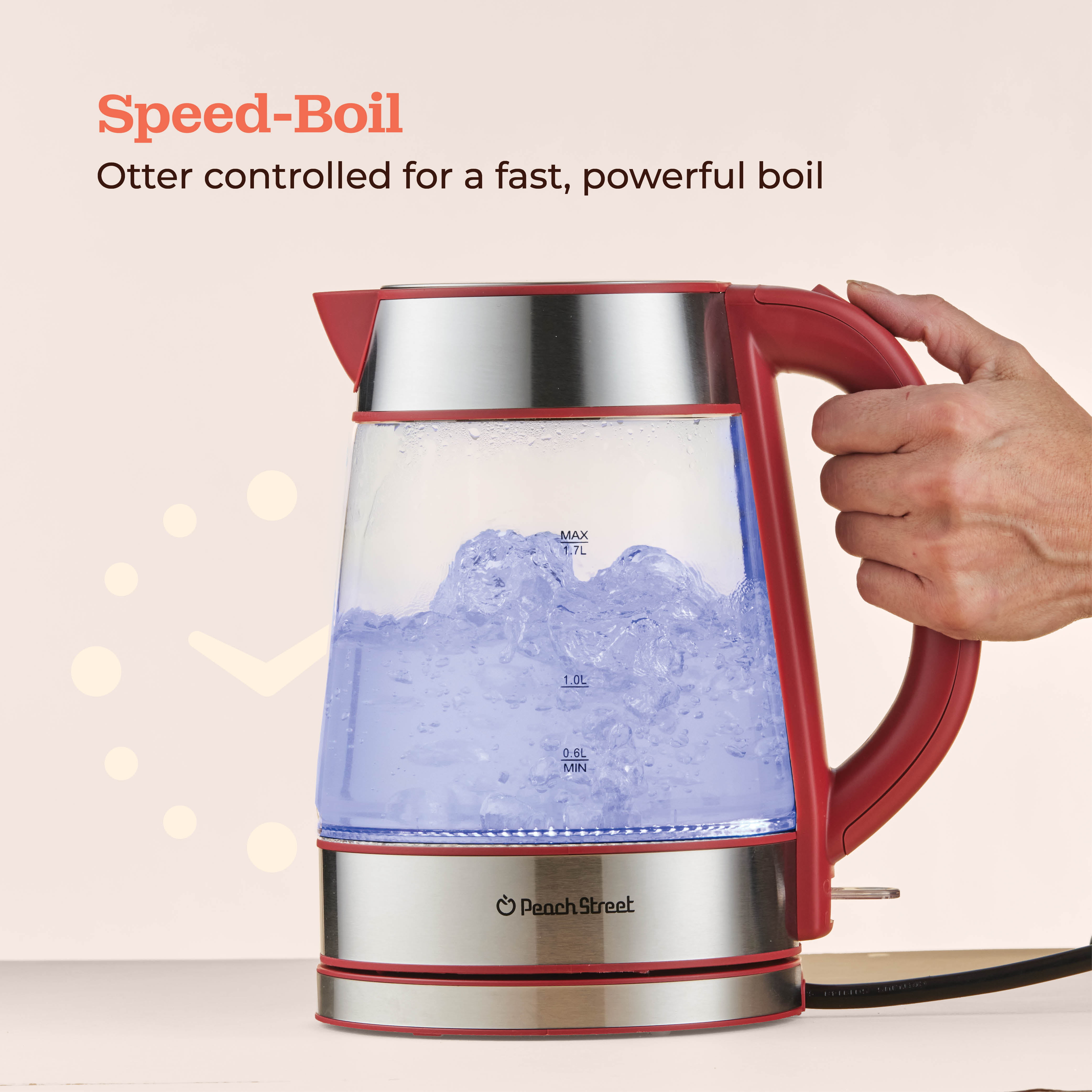 Decen 1500W Glass Electric Tea Kettle With Speedboil Tech Offer