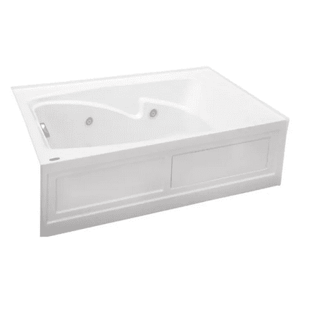 Jacuzzi Cetra 60 Three Wall Alcove Whirlpool Bathtub With Left Drain White