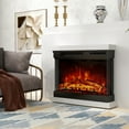 thumbnail image 2 of Gymax 24'' 3-Sided Electric Fireplace Insert w/Remote Control 3 Flame Colors 1-6H Timer, 2 of 10