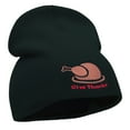 thumbnail image 4 of Give Thanks Embroidered Knitted Long Beanie - Black OSFM, 4 of 5