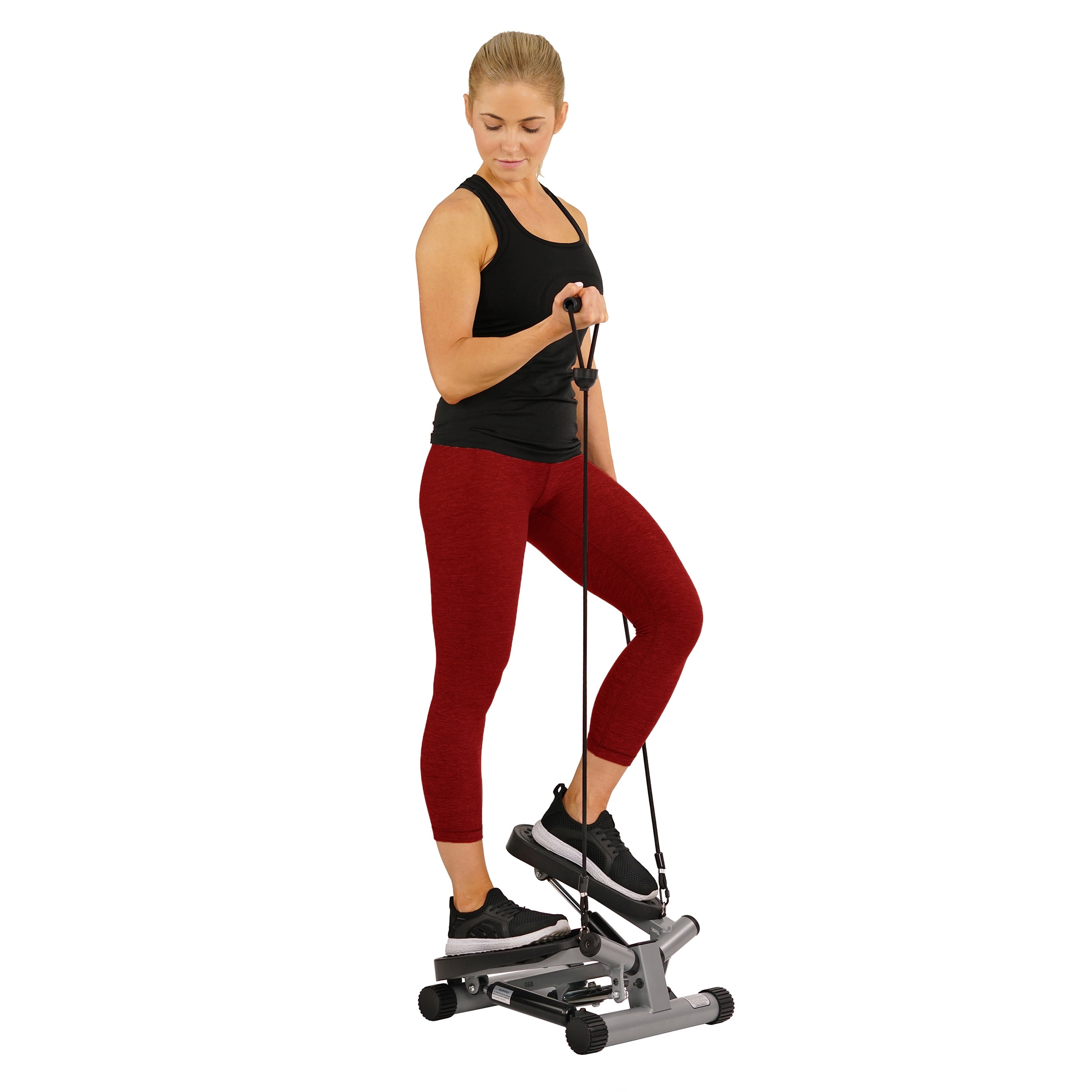sunny health & fitness mini stepper with resistance bands