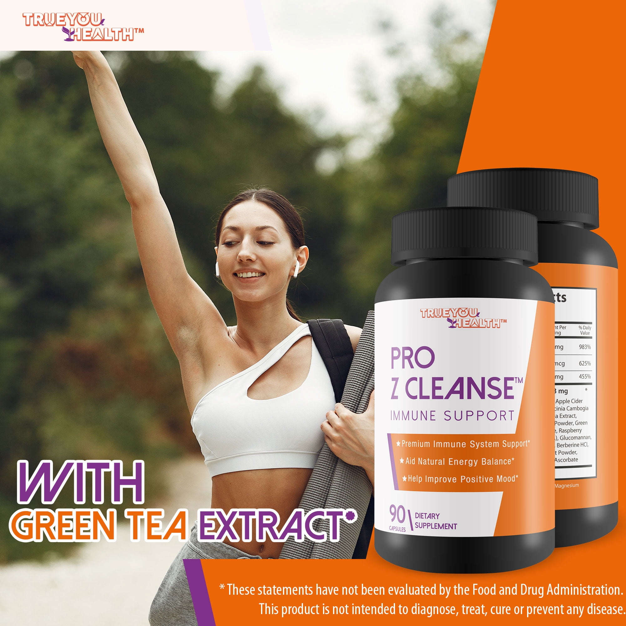 Pro Z Cleanse - Premium Immune System Support with Immune Boosting Vitamin C, Zinc, Vitamin D 5000 IU, Ginger, & Turmeric Curcumin - Immune Support Supplement for Women & Men - Aid Immune Health