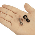 thumbnail image 3 of Mini Alloy Carabiner Clip Tiny Spring Snap Hook Carabiners for Backpack Keychains Accessories(Black), 3 of 6
