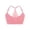 Pink, variant on Gymayou Womens Pull On Wireless Bralette Soft Ribbed Knit No Underwire Racerback Bra Adjustable Thin Strap Comfort Bra Lounge Sleep Bras Black L