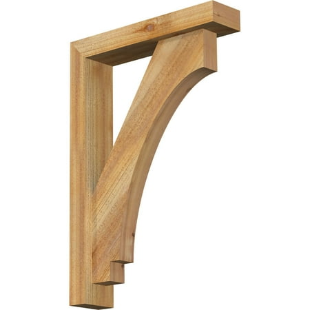

Ekena Millwork 4 W x 18 D x 26 H Imperial Block Rough Sawn Bracket w/ Offset Brace Western Red Cedar