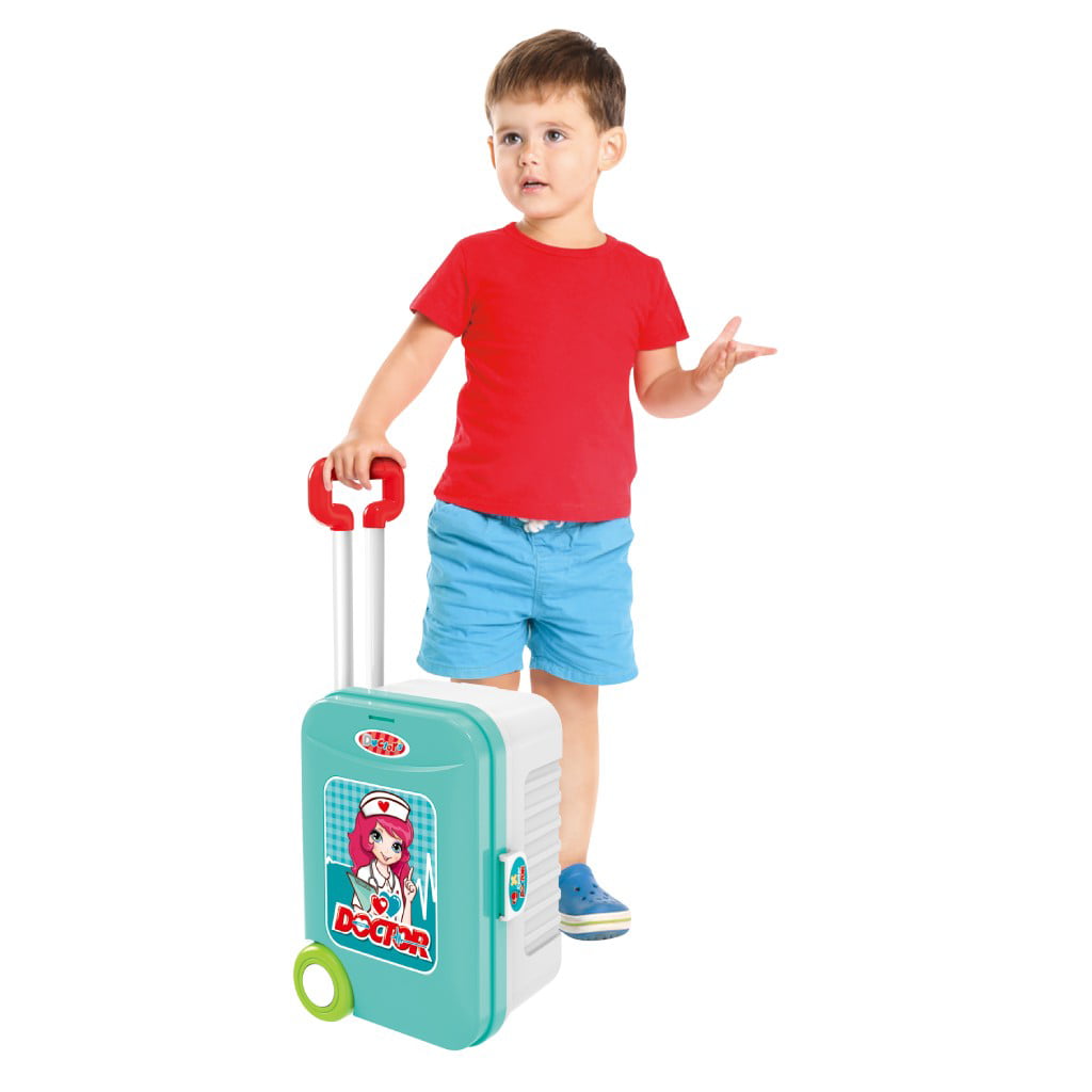 3 In 1 Pretend Play-Doctor Kit For Kids With Handy Trolley Suitcase US STOCK 