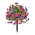 thumbnail image 3 of Estaca de jardín artificial,Estaca de jardín artificial de gloria de la mañana,Estaca de césped con flor de gloria de la mañana artificial,Adorno decorativo de bonsái con flores de, 3 of 8