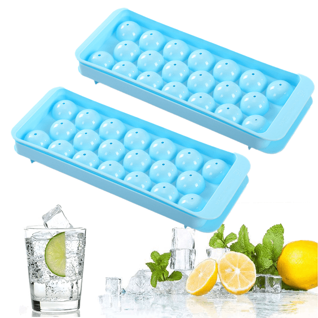 Bandeja redonda pequeña para cubitos de hielo, cubitos de hielo circulares de fácil liberación, para cócteles, whisky y café