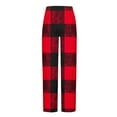 thumbnail image 5 of Red Mens Print Loose Fit Spandex Pants Pajama Pjs for Mens Casual Thin Plaid Straight Leg Long Leg 2025 Clothing Trendy S, 5 of 5