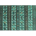 thumbnail image 1 of Ahgly Company Machine Washable Indoor Rectangle Southwestern Turquoise Blue Country Area Rugs, 8' x 12', 1 of 4