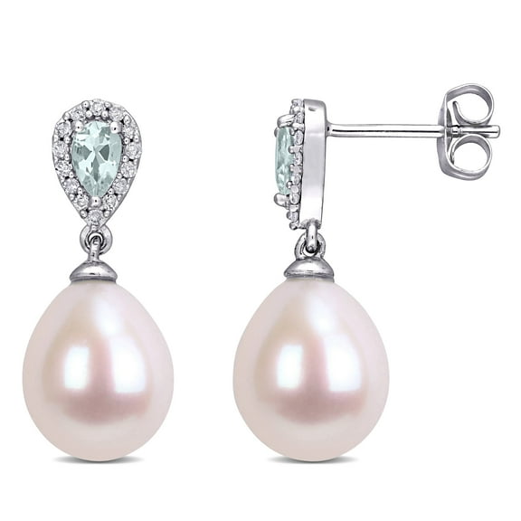 Everly Women's Cultured Pearl 10k White Gold Earrings