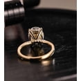 thumbnail image 4 of Jewelerix Oval Cut Ring Plated Rose Gold Hidden Halo Ring 2 CT Moissanite Diamond Engagement Ring Comfort Fit Mother's Day Surprise Gift, 4 of 5