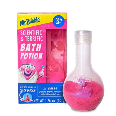 Mr. Bubble Scientific & Terrific Bath Potion, Pink, Original Bubblegum Scent, 1.76 oz.