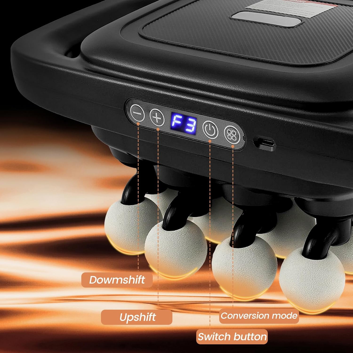 16 Heads Electric Muscle Massage Gun with 3 Modes 30 Intensities for Deep Tissue Pain Relief