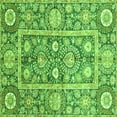 thumbnail image 1 of Ahgly Company Indoor Square Oriental Green Traditional Area Rugs, 4' Square, 1 of 4