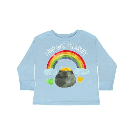 

Inktastic Pawpaw s Treasure St. Patrick s Day Rainbow and Gold Gift Toddler Boy or Toddler Girl Long Sleeve T-Shirt