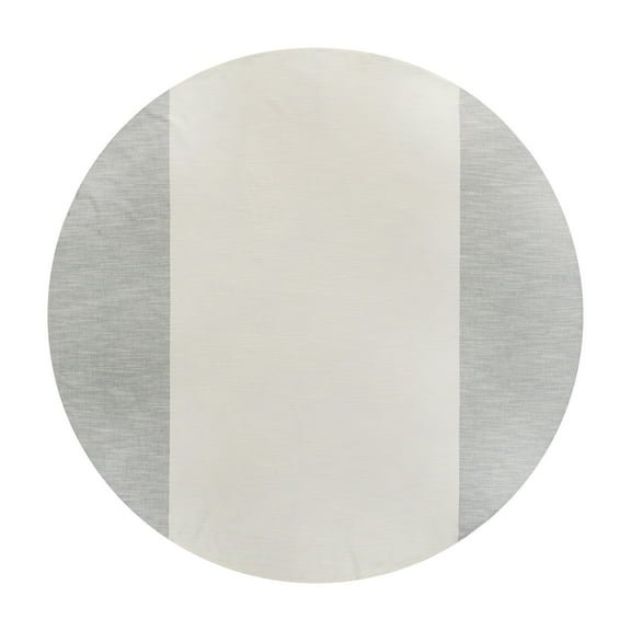 Better Homes & Gardens Jett Stripe Cotton Tablecloth 70" Round, Vanilla Dream & Grey Stone